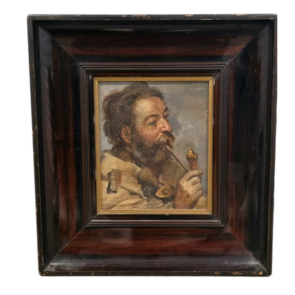 Mor‎ Adler, 1826-1902 (Hungary)Portrait, Oil On Canvas